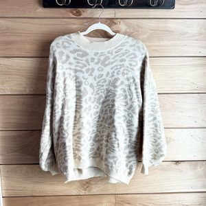 Chicwish Cream Leopard Sweater